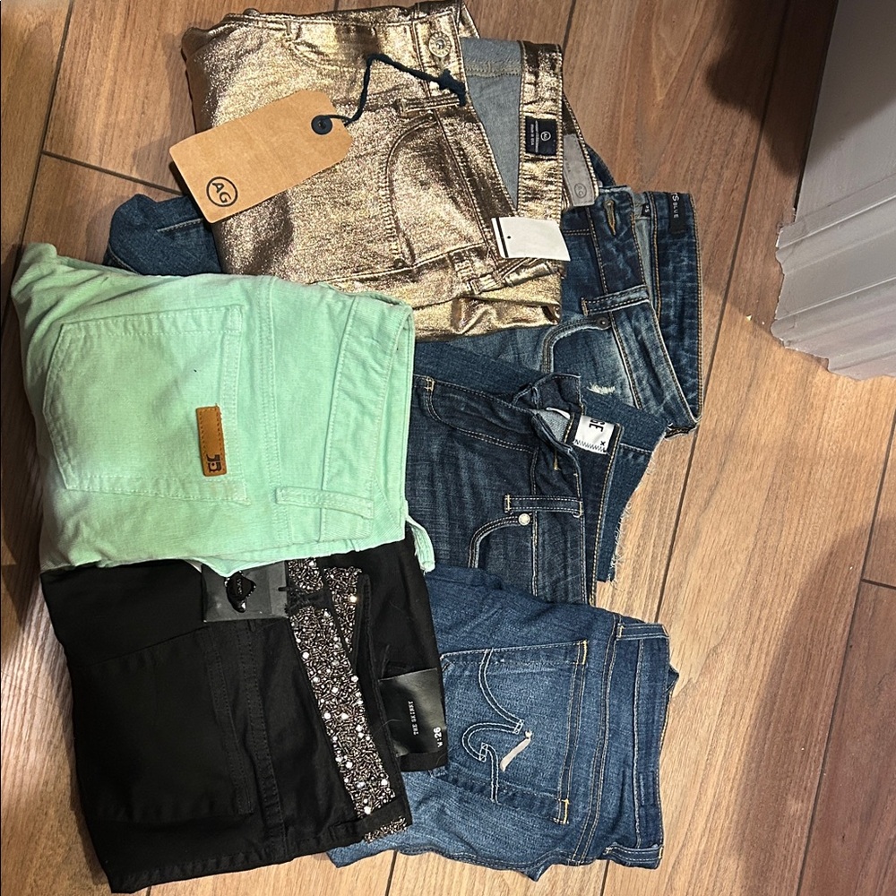 Lot of designer jeans- joes, AG, Paige,STS